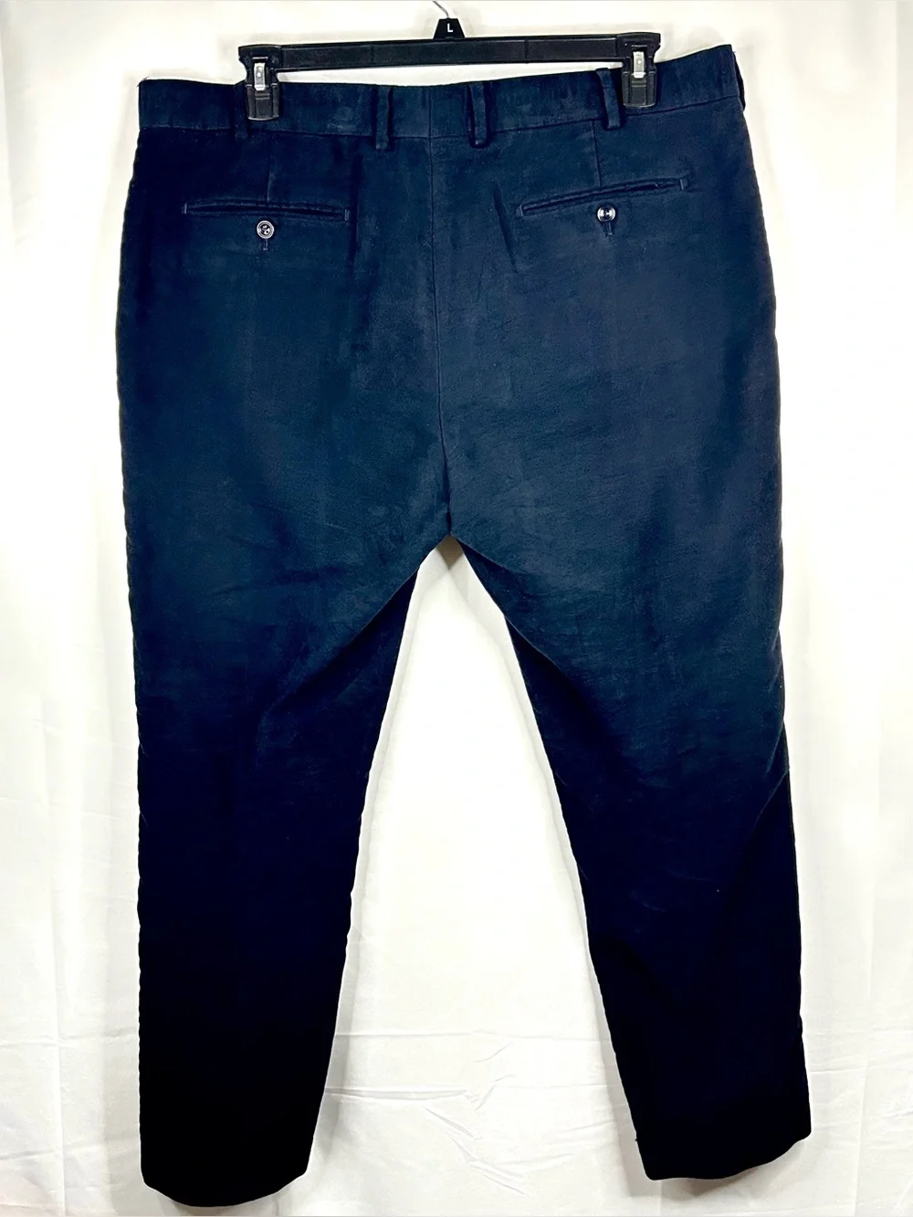 Charles Tyrwhitt Dress Pants Mens Size 40x32 Slim Fit Moleskin Blue Trousers